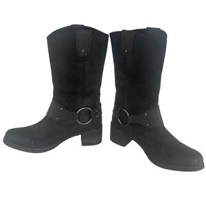 Black Johnston & Murphy Women’s Moto Boots